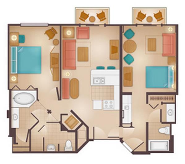 beach-club-villas 2-bedroom layout