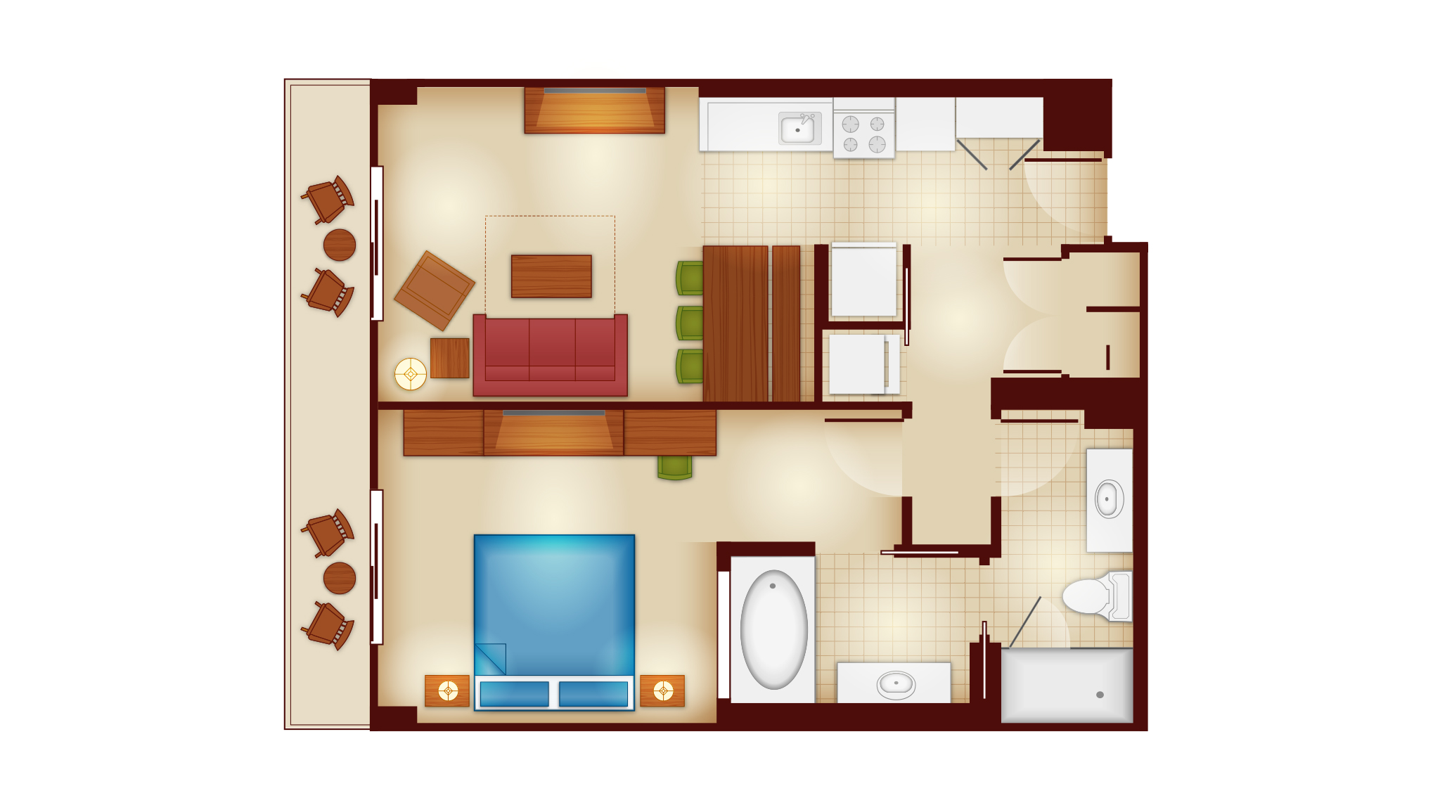 copper creek 1 bedroom villa layout
